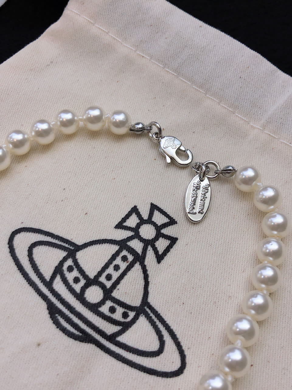 Vivienne Westwood Pearl Necklace with Orb Pendant